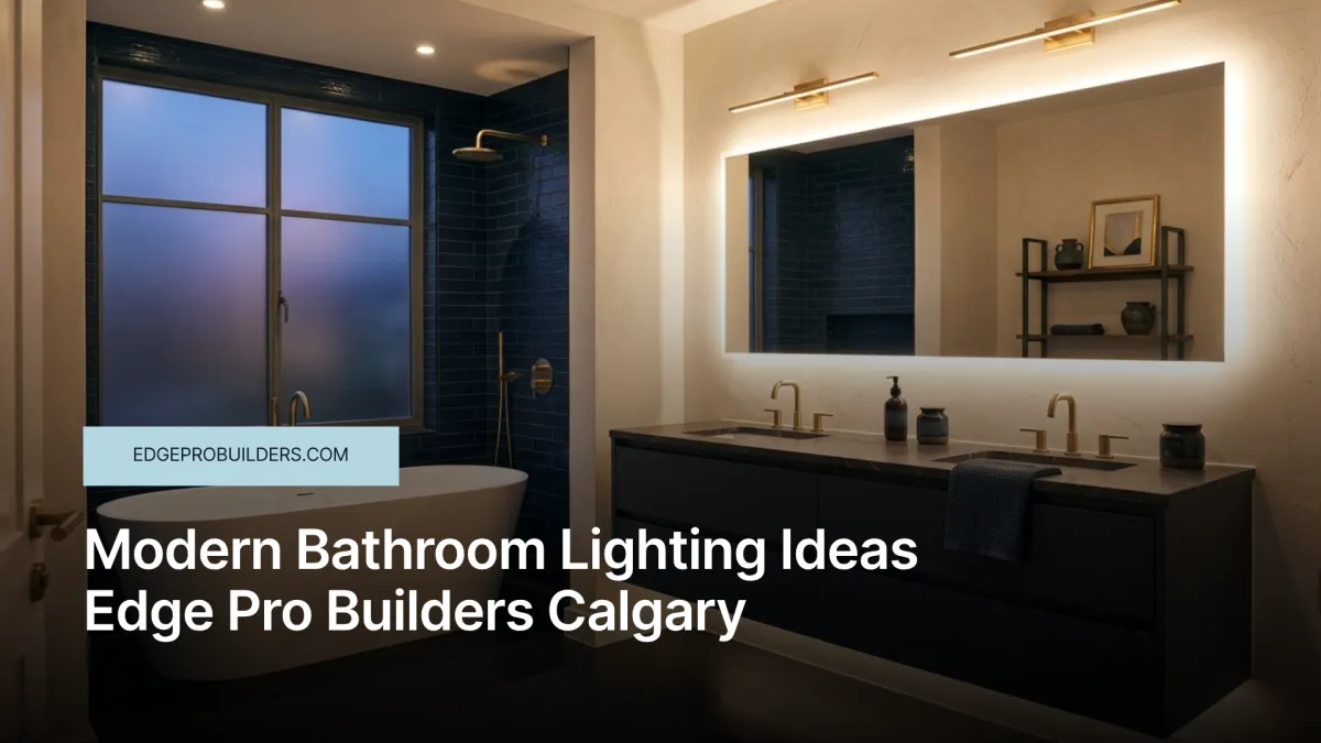 Modern Bathroom Lighting Ideas | Edge Pro Builders Calgary