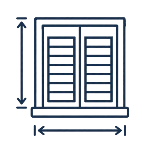 Window size measurements for custom interior shutter pricing
