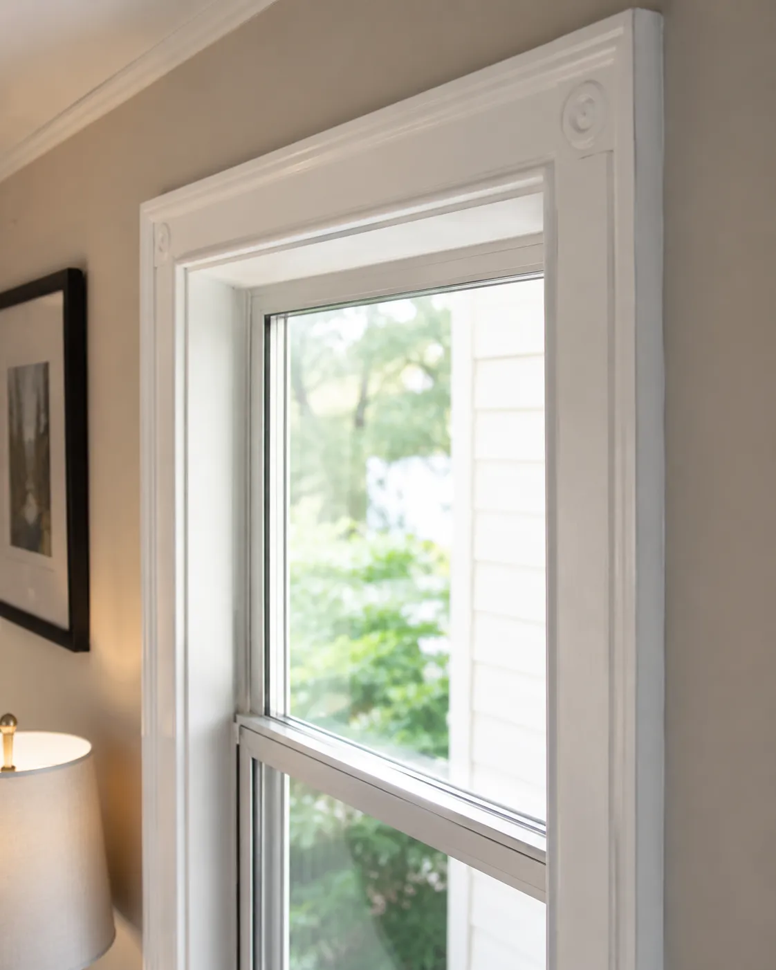 Inside mount window opening for custom interior shutters