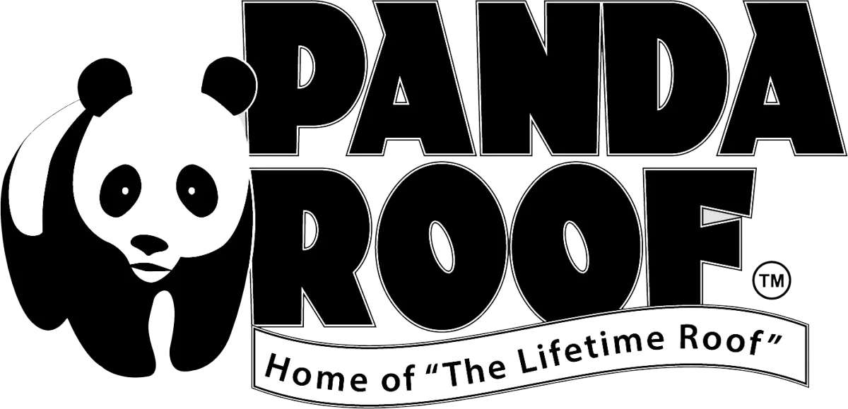 Panda Roof logo with a stylized panda head incorporated into a roof pitch