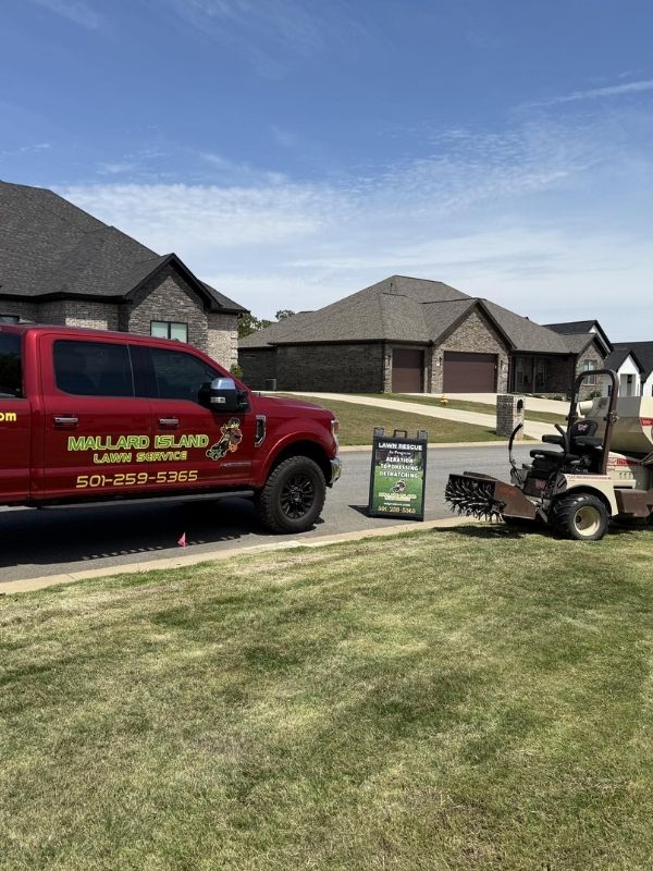 Lawn being leveled in Arkansas