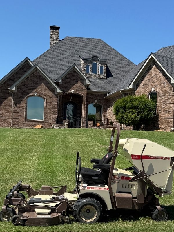 Lawn being mowed in Arkansas