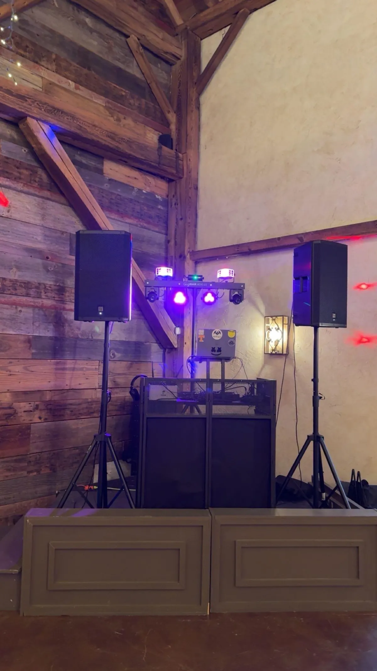 Premium club speaker and laser lighting rig cutout