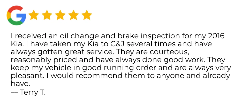 C&J auto repair review - Osseo MN - brake repair