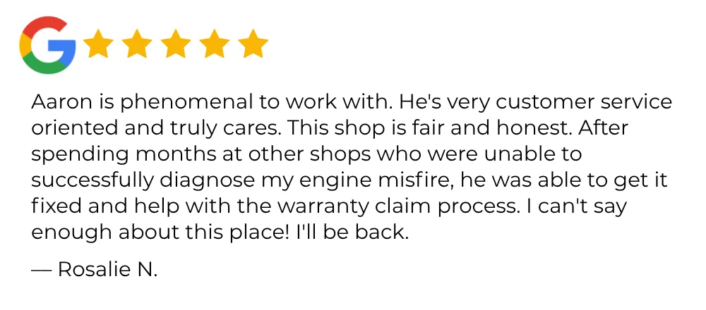 C&J auto repair review - Osseo MN - engine repair