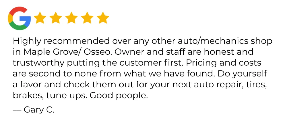 C&J auto repair review - Osseo MN - highly recommended