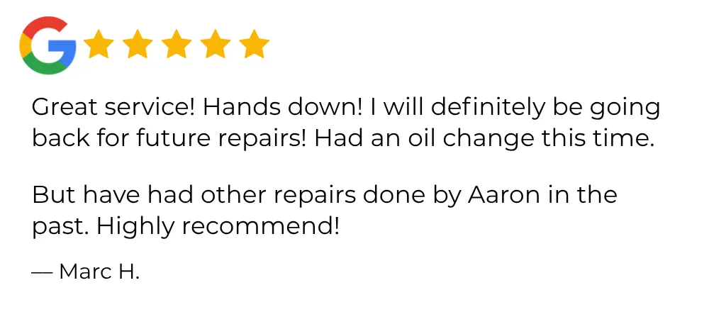 C&J auto repair review - Osseo MN - oil change