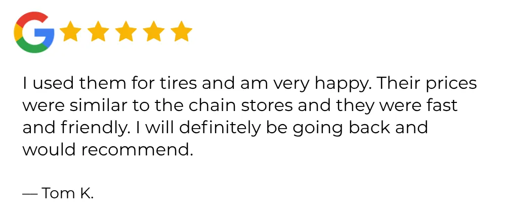 C&J auto repair review - Osseo MN - tires
