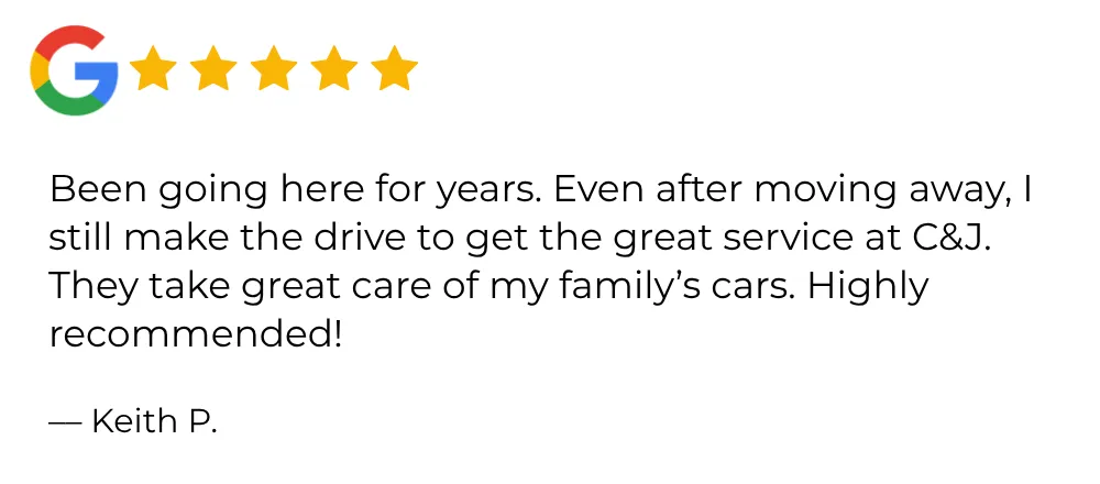 C&J auto repair review - Osseo MN - family car care