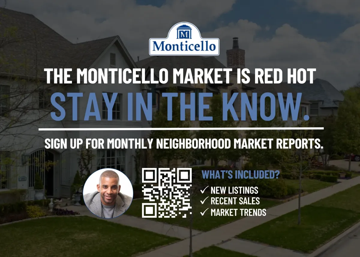 Market update real estate postcard featuring local housing trends, pricing insights, and expert agent commentary