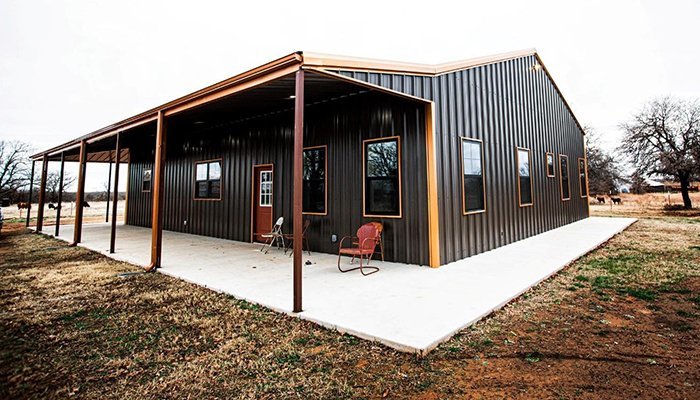 Spacious workshop metal building from Brookhaven Metal Buildings