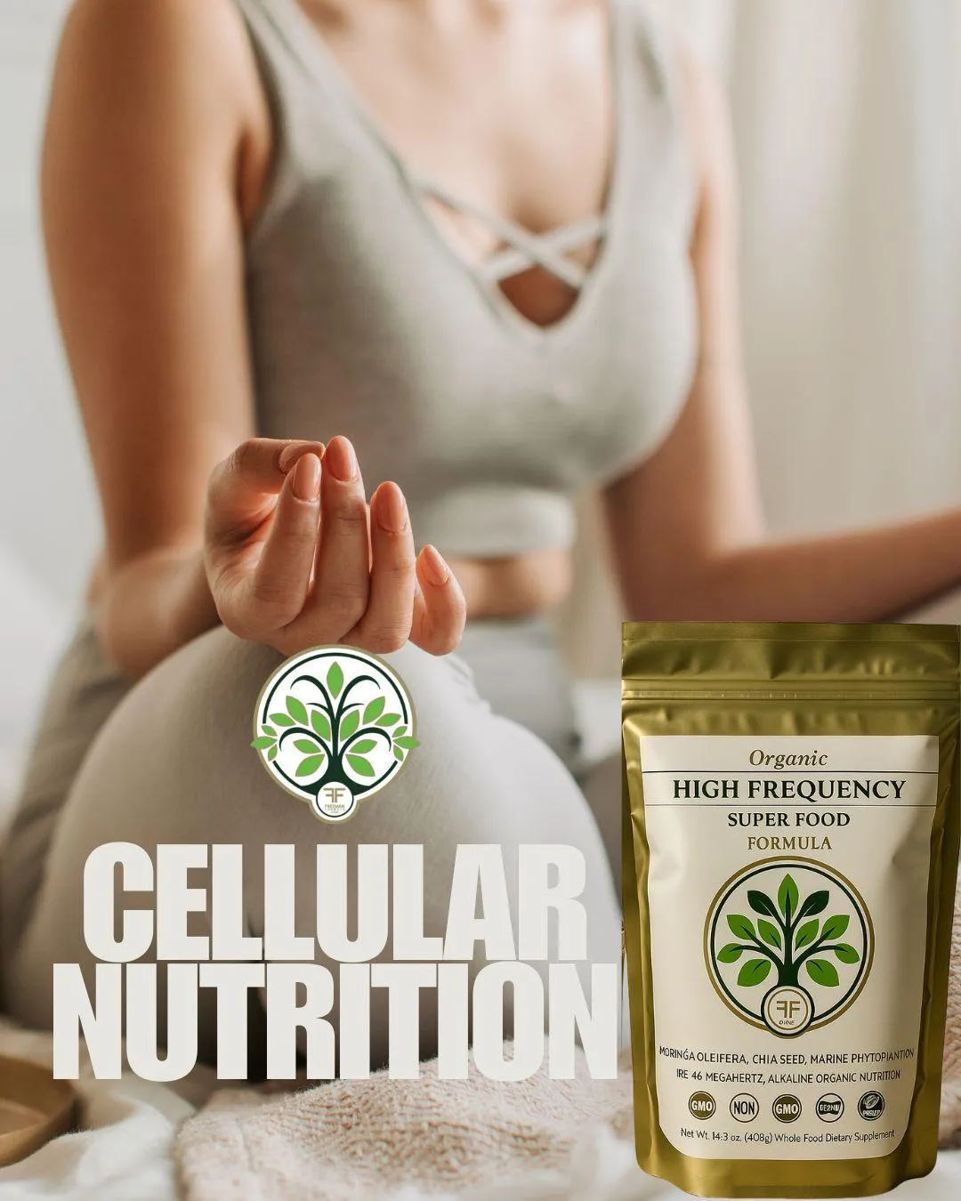 High Frequency Superfood delivers 150–200 MHz – cellular energy chart for daily nutrition support
