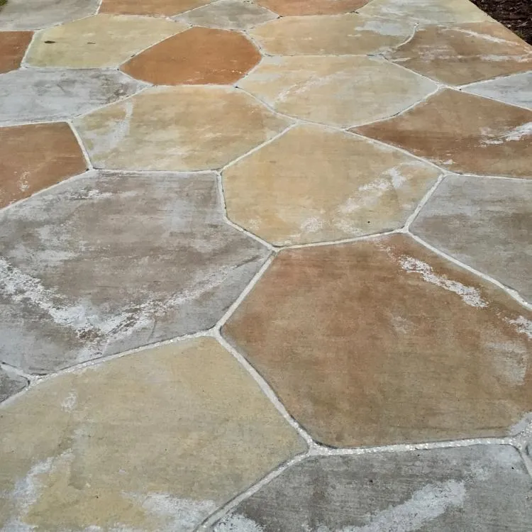 Stamped concrete patio