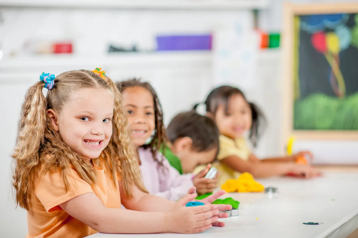 Children engaged in play-based therapy