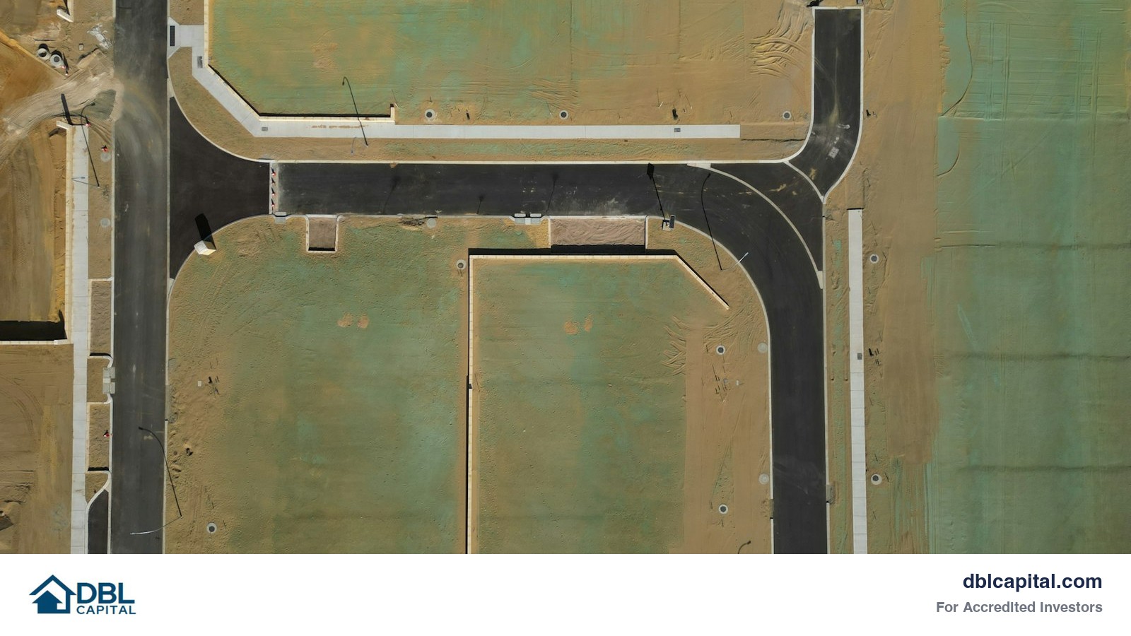 Aerial view of a new residential housing development under construction