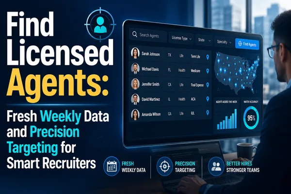 Find Licensed Agents: Fresh Weekly Data and Precision Targeting for Smart Recruiters