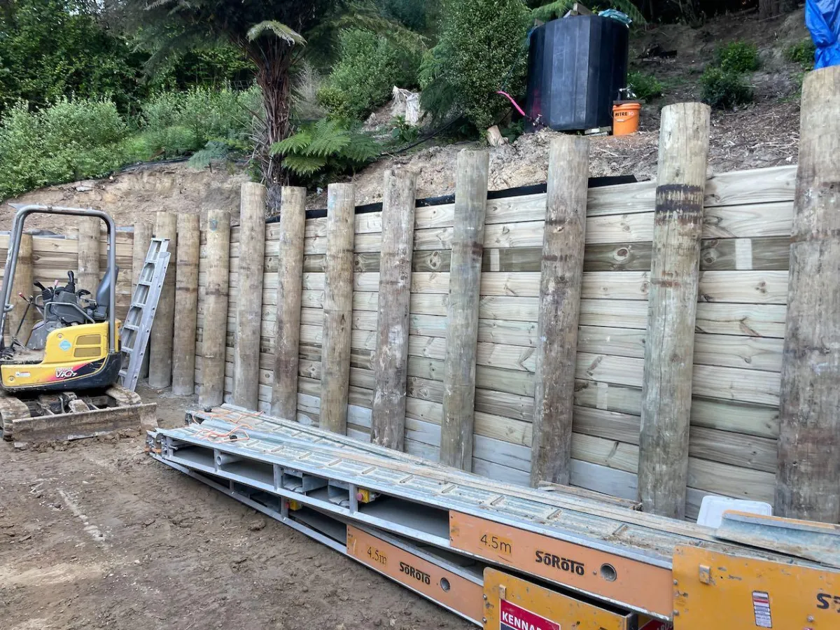 New Retaining Wall to Replace an existing one by Precision Solutions