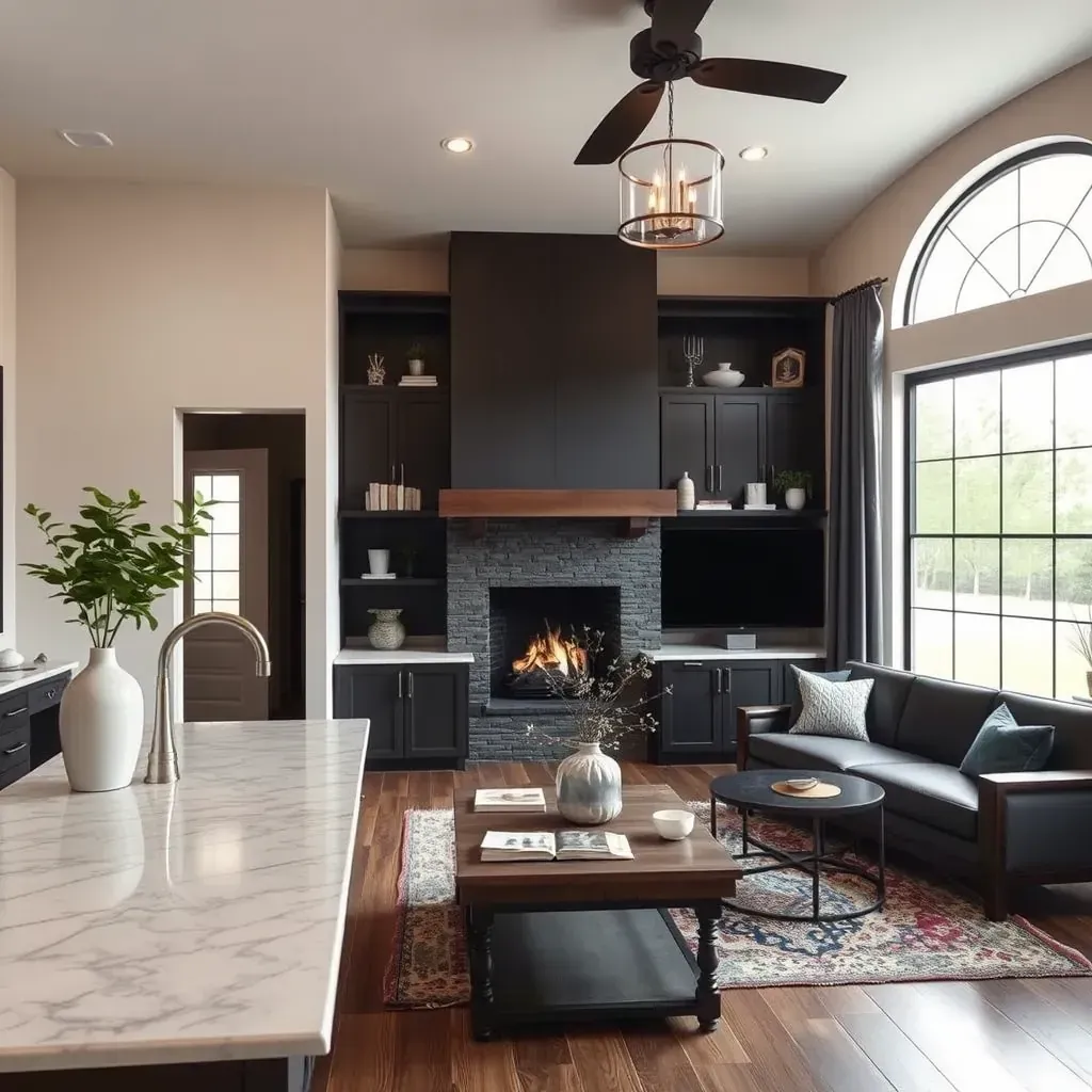Beautiful home remodeling in Buda, TX showcasing modern kitchen and bathroom upgrades.