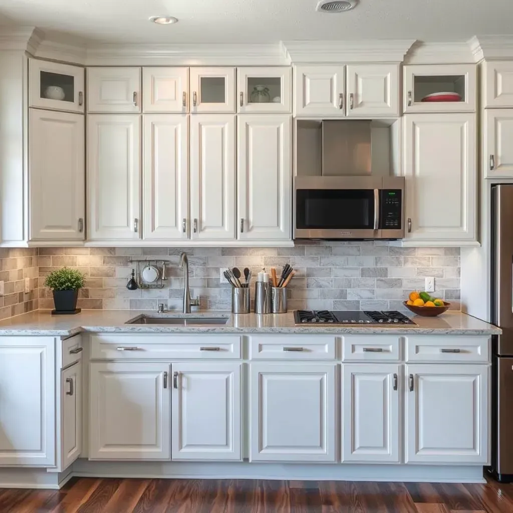 Cabinet refinishing projects in Round Rock, TX showcasing beautiful and updated kitchen cabinets.