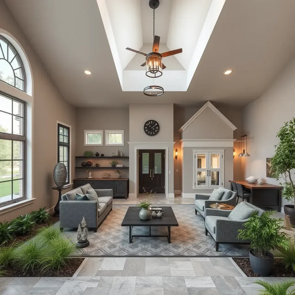 A home remodeling scene in Taylor, TX showing a suburban house with construction materials, scaffolding, and ongoing exterior renovations.