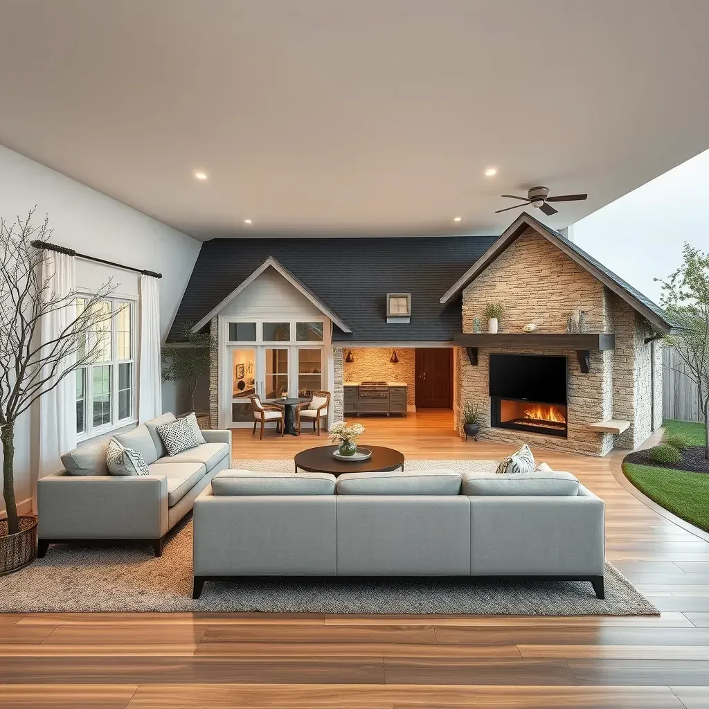 Modern home renovation in Liberty Hill, TX featuring new siding, landscaped yard, and fresh curb appeal.