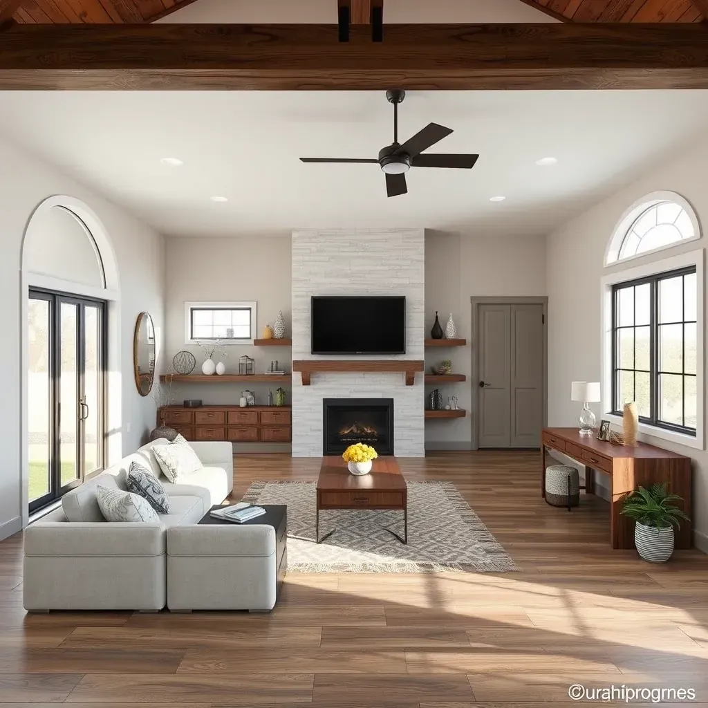 Detailed image of a modern home renovation in Oak Hill, TX, showing new porch, landscaping, construction materials, and updated exterior.