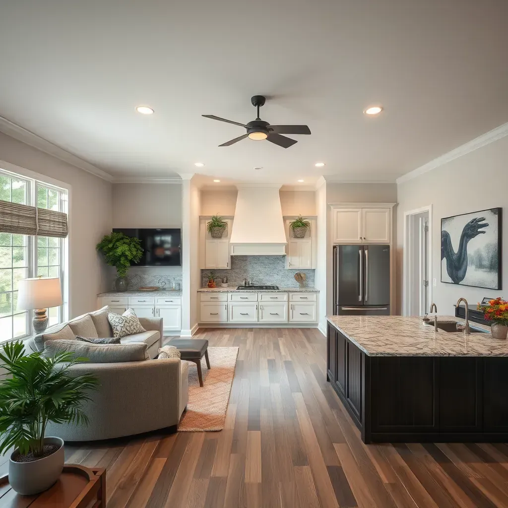Detail of a renovated Belton, TX home with fresh siding, new windows, landscaped yard, in a sunny suburban neighborhood.