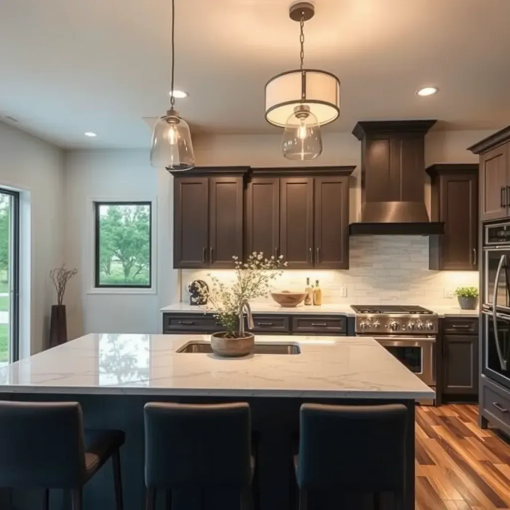 A detailed home remodeling project in Kyle, TX showing workers renovating a modern suburban house exterior.