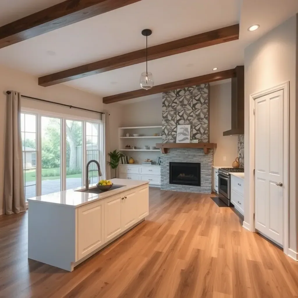 Modern San Marcos home exterior with fresh siding, large windows, landscaped backyard, patio, outdoor furniture, and greenery.