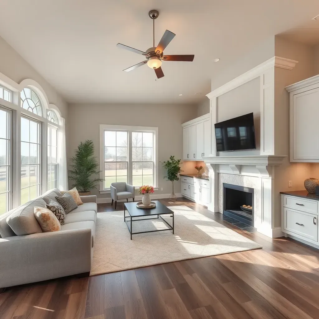 Renovated Bastrop, TX home with rustic-modern exterior, lush landscaping, and ongoing remodeling work in backyard.