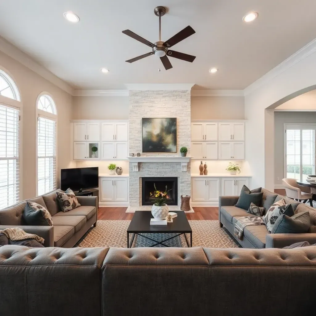 Modern San Antonio home with southwestern design, landscaped yard, outdoor patio, and ongoing remodeling work, under clear sky.