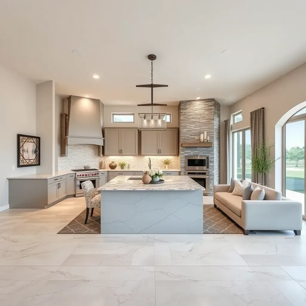 Beautiful Lago Vista backyard remodel with a wooden deck, outdoor furniture, pergola, native plants, and updated home exterior.