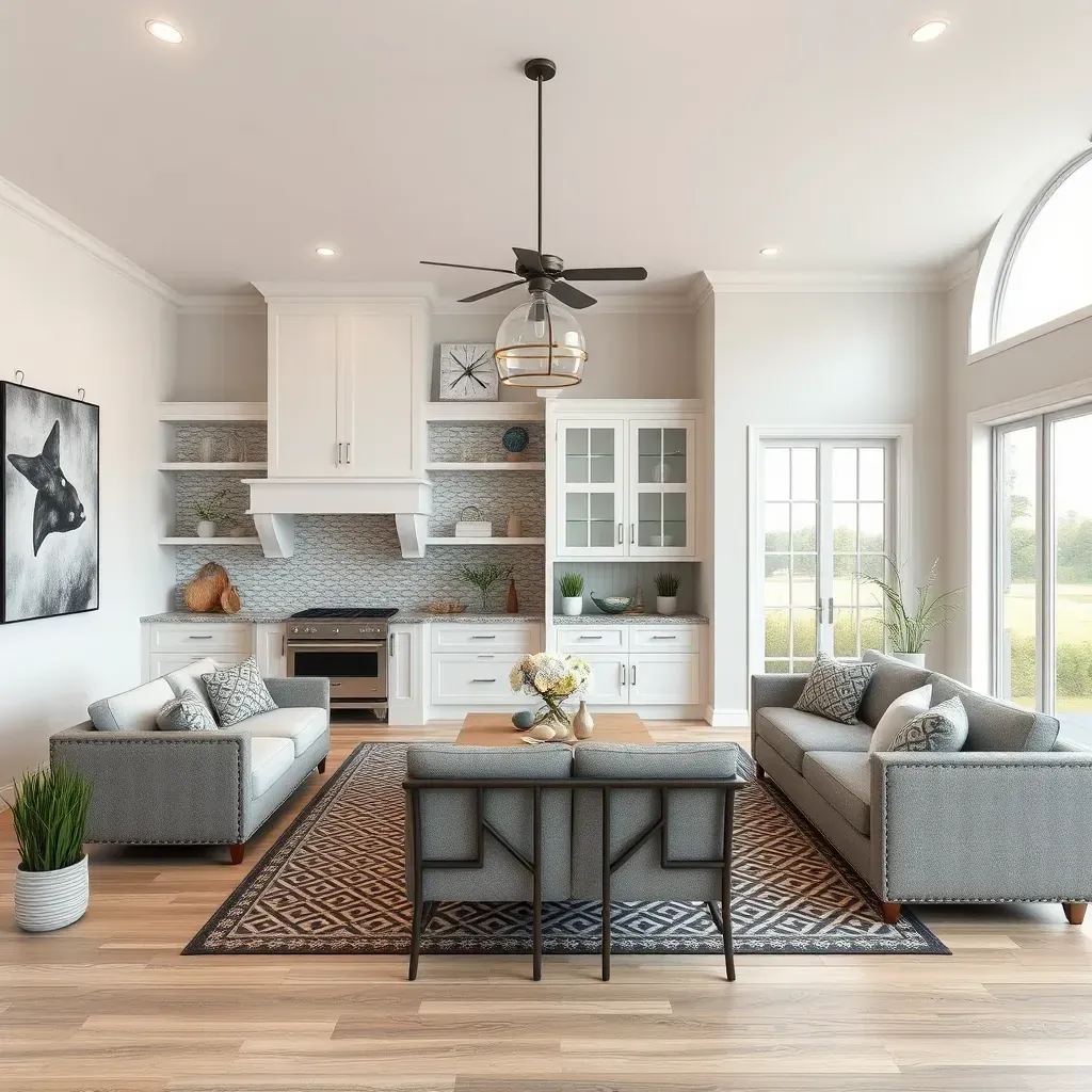 Detailed depiction of a home remodeling project in Florence, TX, showcasing interior renovation and construction activities.
