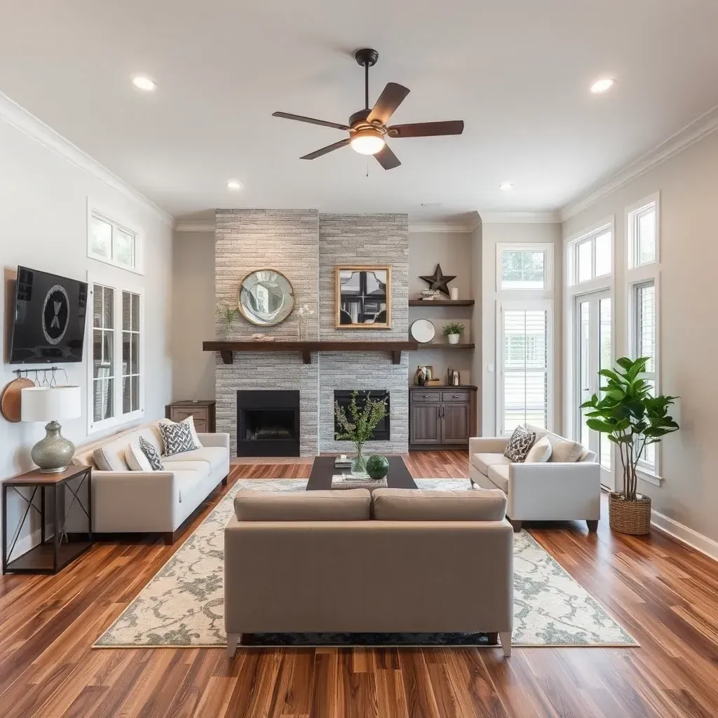 Home remodeling in Elgin, TX: a modern home with new siding, roofing, landscaping, scaffolding, and renovation tools active around.