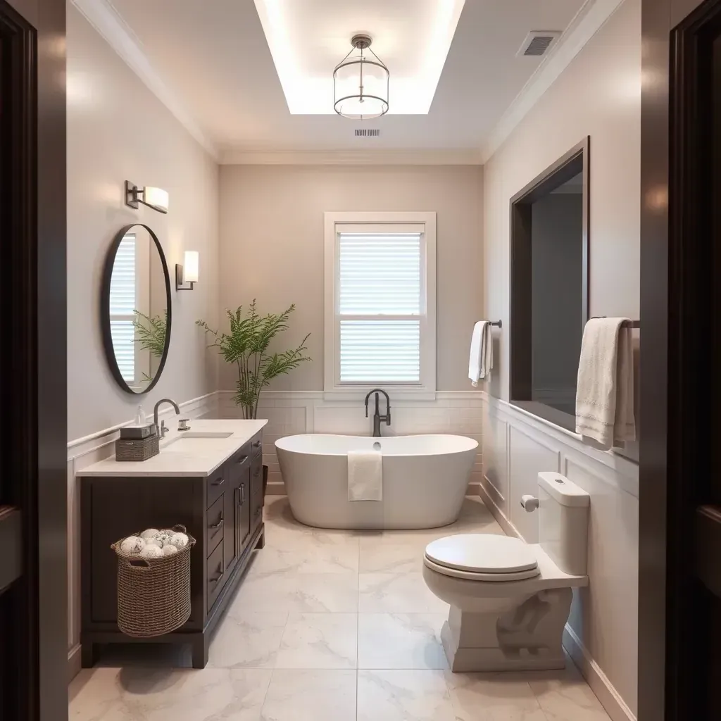 Detailed bathroom remodeling in Belton, TX, featuring modern fixtures, stylish tiles, and a luxurious shower.