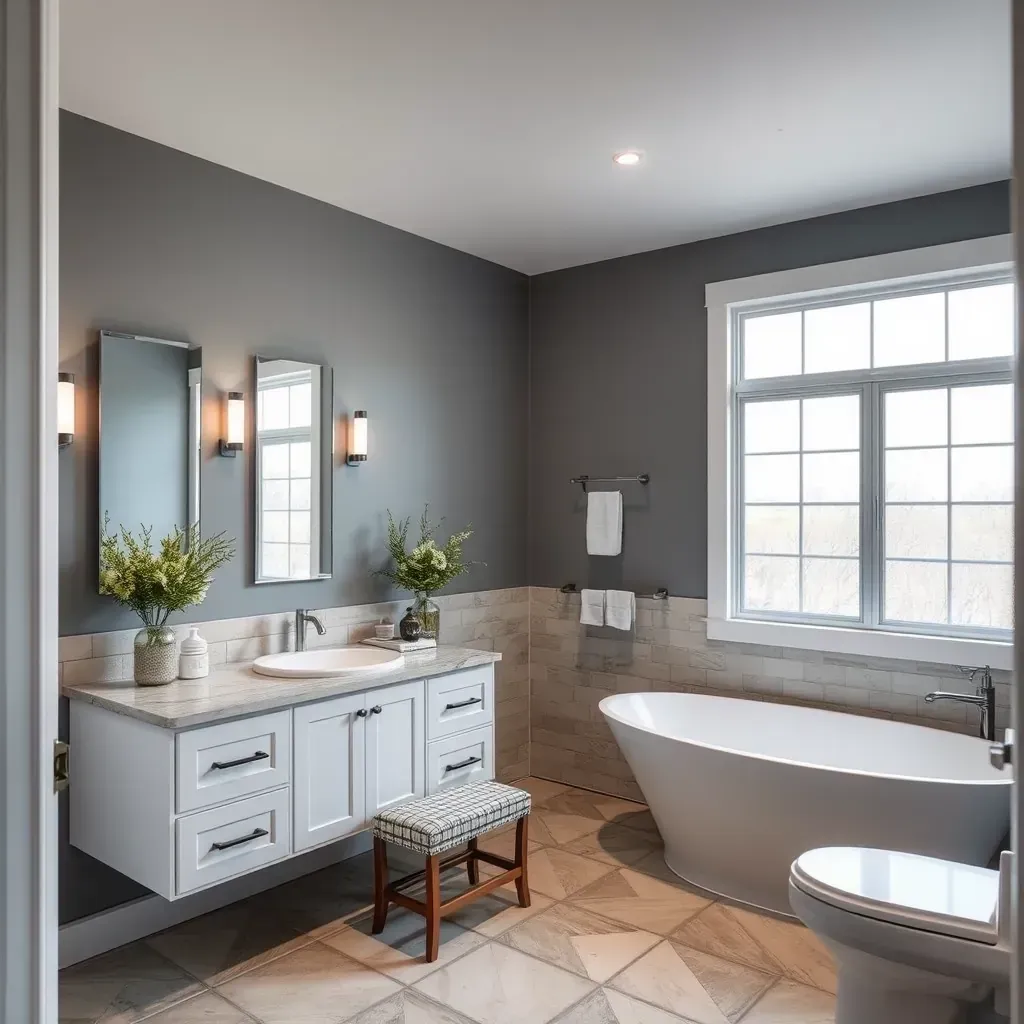 Beautiful bathroom remodeling scene in Liberty Hill, TX featuring modern fixtures, elegant finishes, and stylish decor.