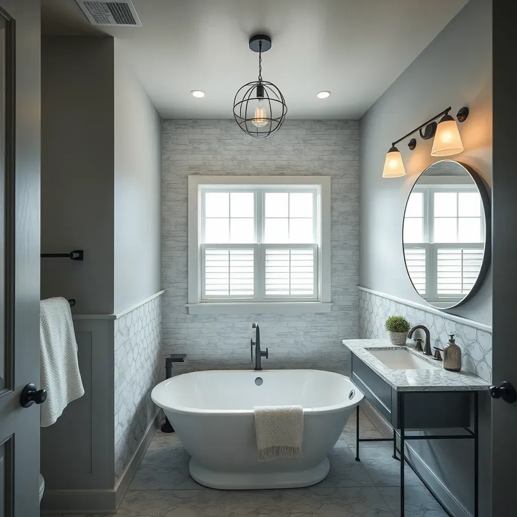 Elegant bathroom remodeling in College Station, TX with modern fixtures, stylish tile, and sleek design details.