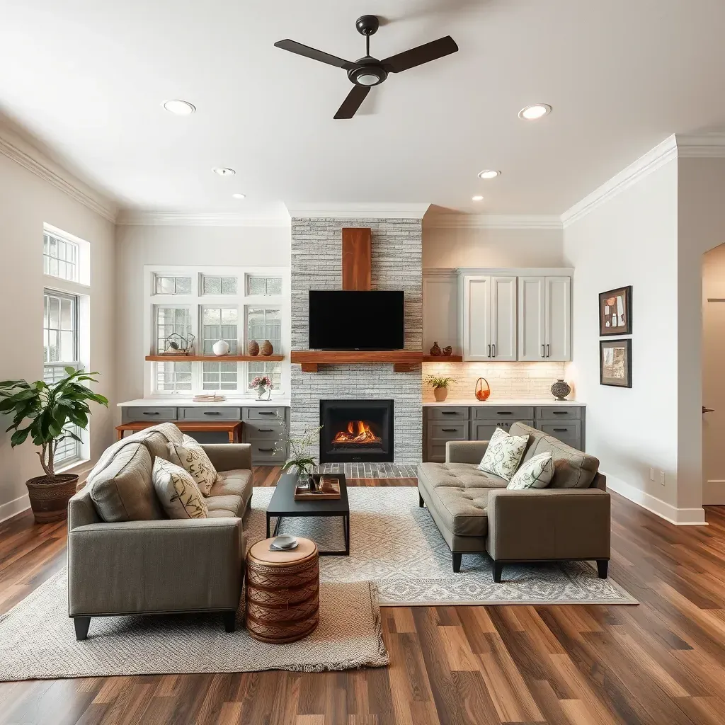 Modern remodeled home in Belton, TX with fresh siding, updated windows, stone accents, and visible construction materials.