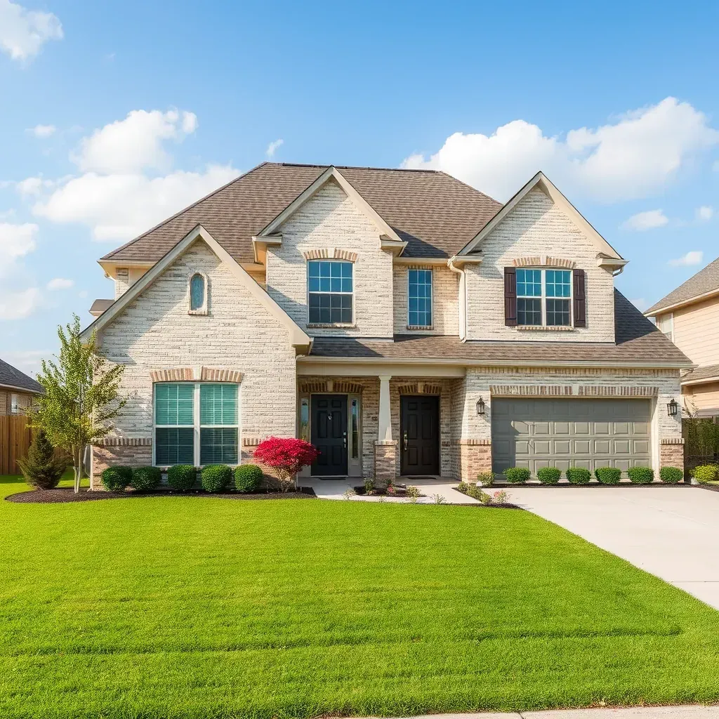 Modern Texas-style home exterior in Elgin, TX with fresh paint, rustic porch, landscaped yard, and ongoing renovation details.