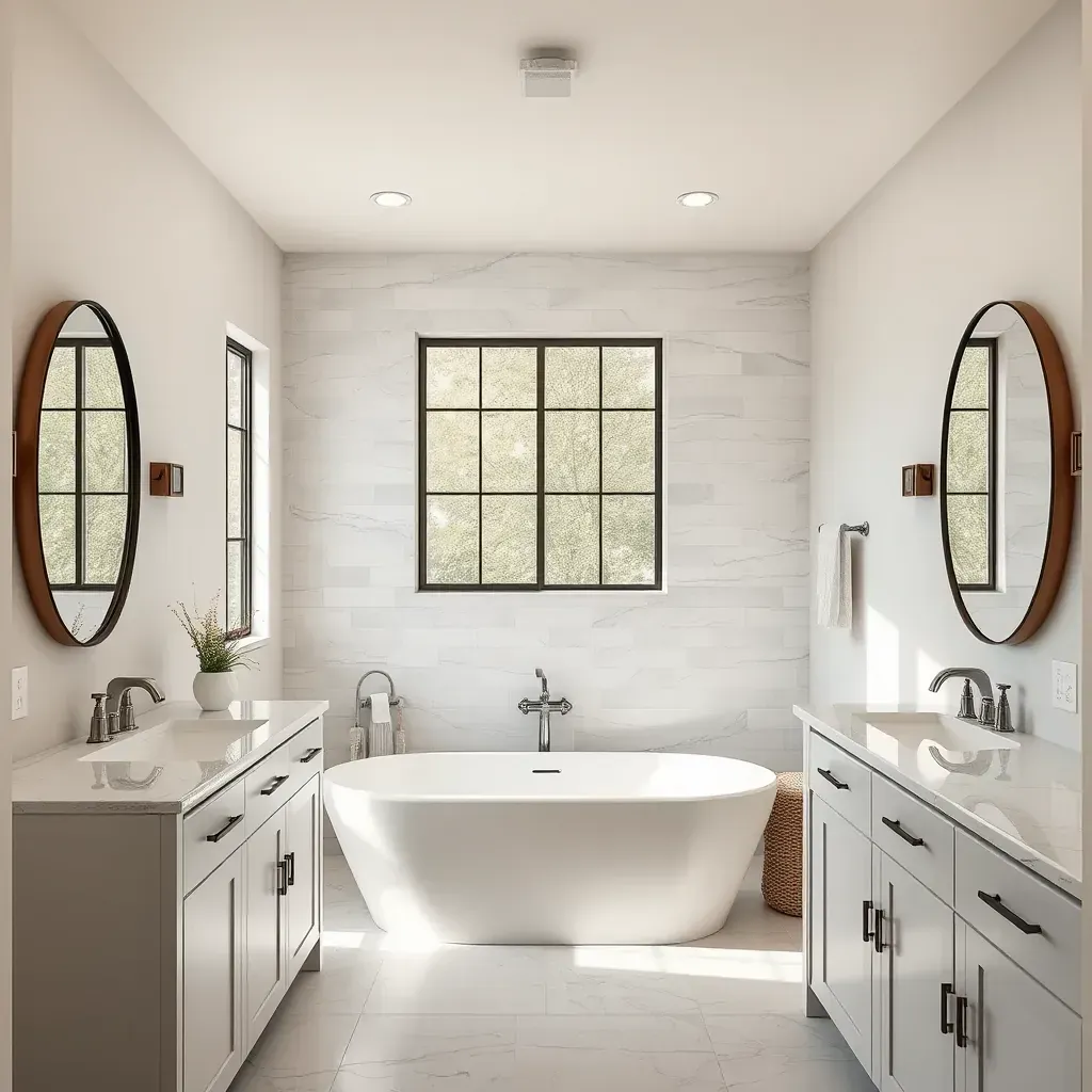 Bathroom remodeling in San Marcos, TX, featuring modern fixtures, stylish tiles, and sleek design elements.