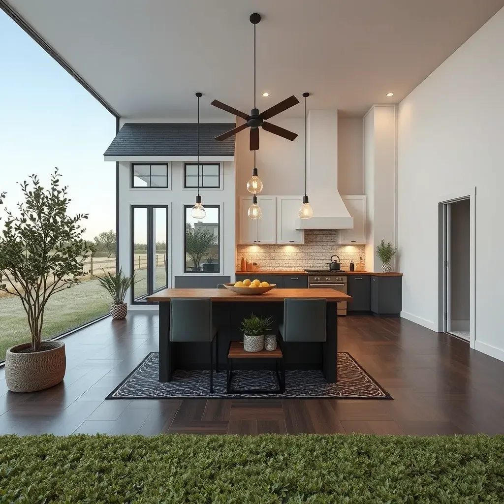 Remodeled Lockhart, TX home with new siding, landscaped yard, and tools, showcasing modern updates and Texas charm.