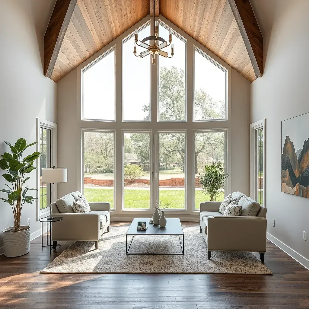 Detailed plan for a modern room addition in Round Rock, TX featuring stylish interiors and outdoor views.