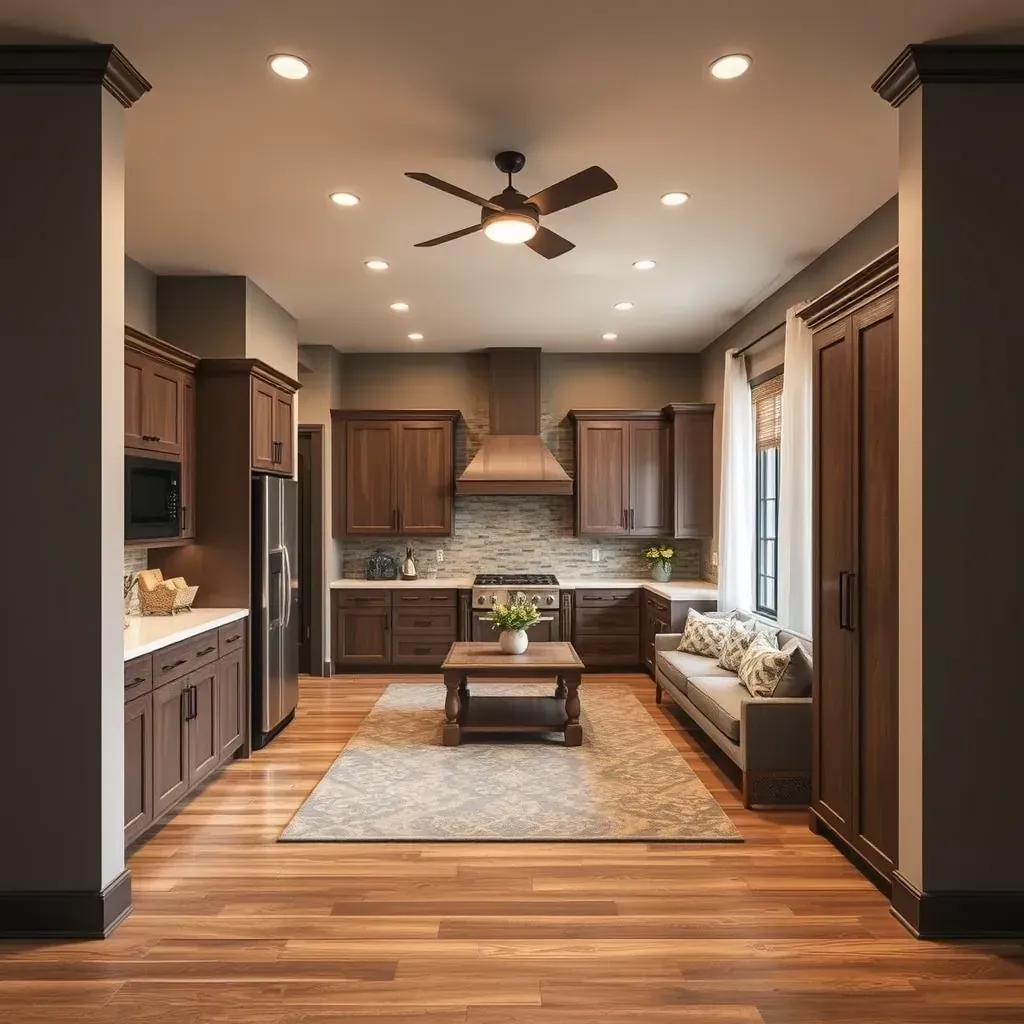 Modern home in Kyle, TX with new paint, landscaping, scaffolding, and remodeling tools on driveway under clear sky.