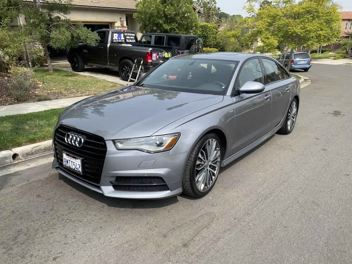 Audi looking clean after mobile auto detailing in vista ca