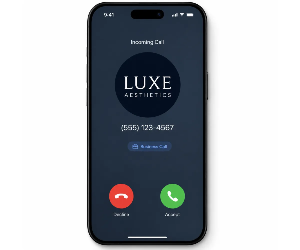 Business phone system for aesthetic practices