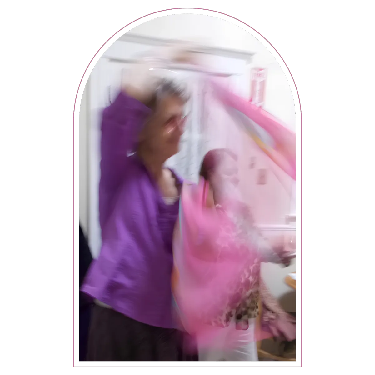 Client Victoria and participant in a Tao healing movement session