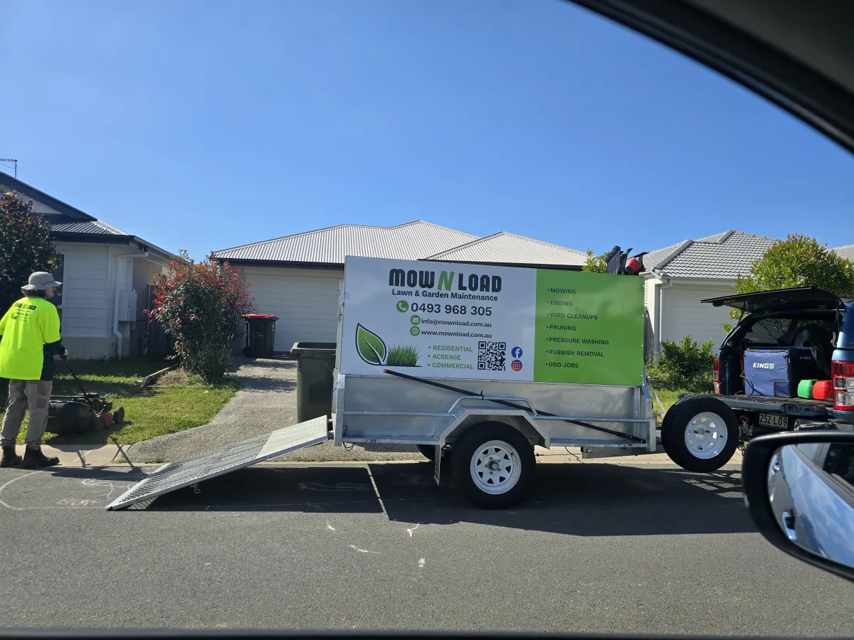 a lawn mower on the lawn