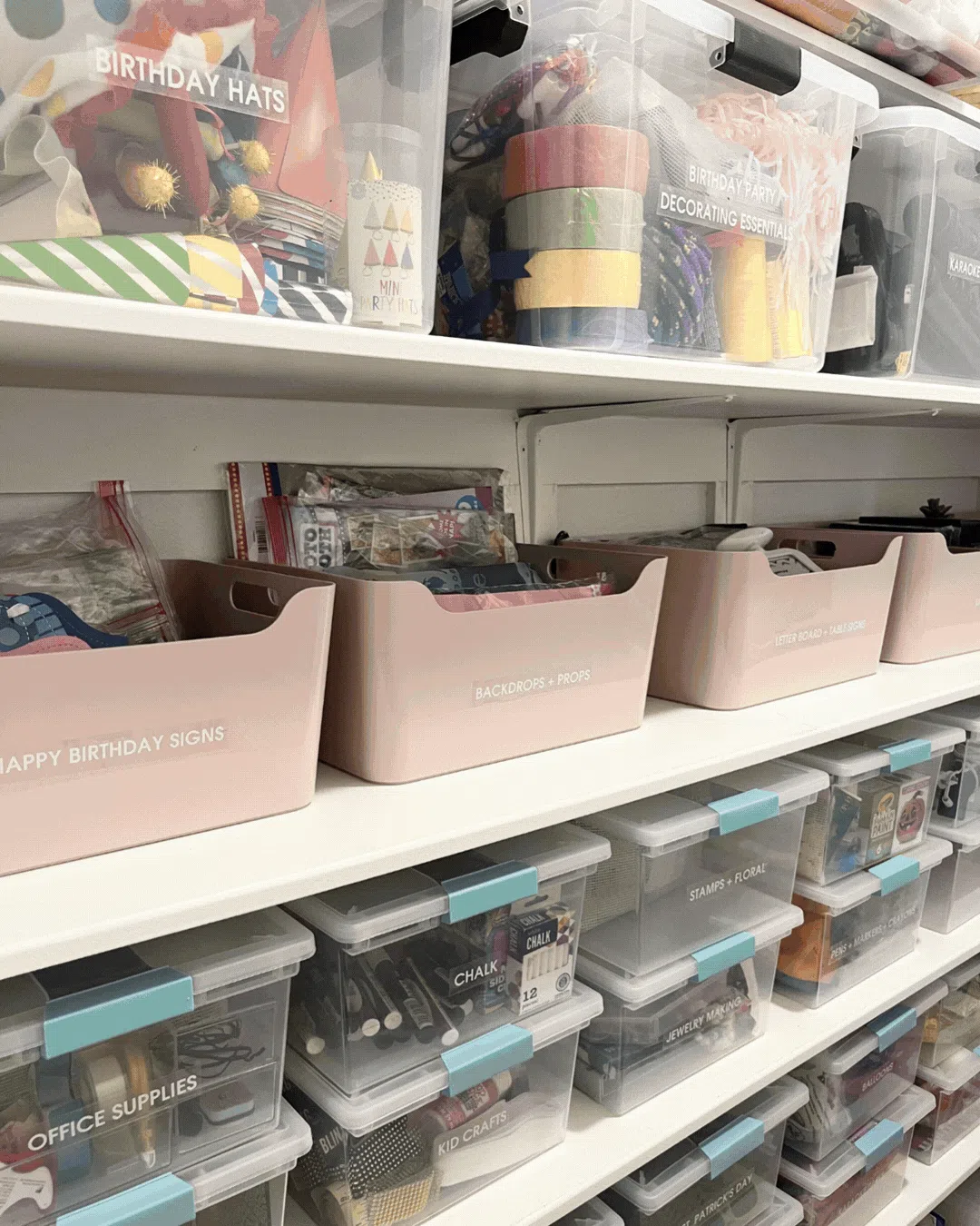 GIF of multiple home organization examples from tidycrescentco