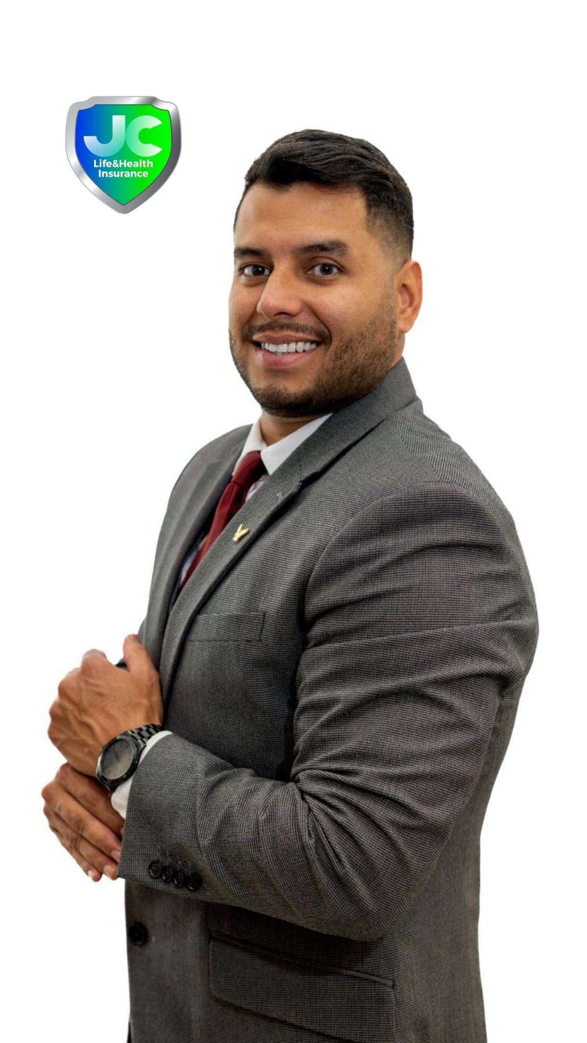 man wearing watch with black suit