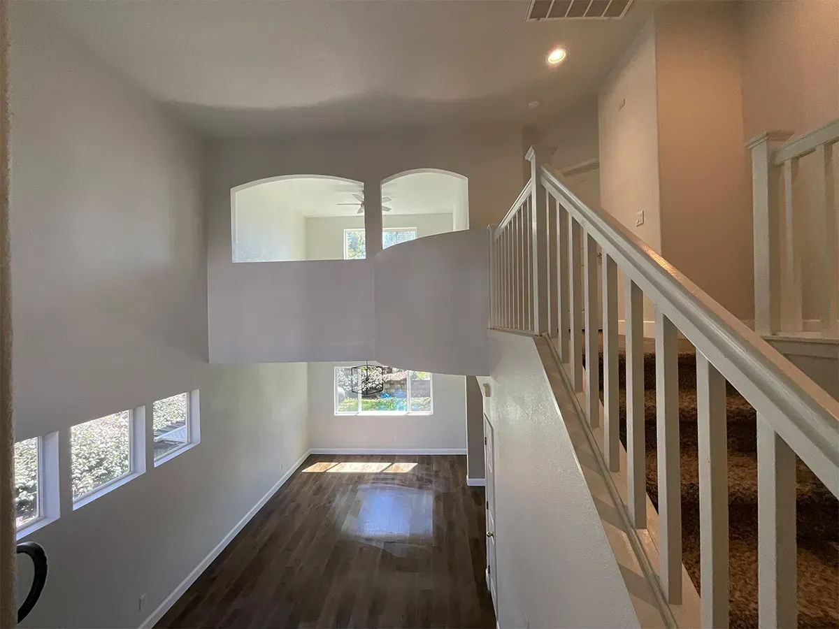 Custom Home Build - Stairway and living space